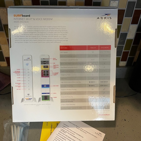 ARRIS Surfboard Internet, wifi and voice modem - Picture 9 of 10